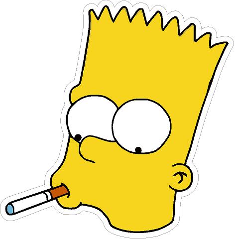 Bart Simpson Stickers For Motorcycle , Car , Phone , Laptop