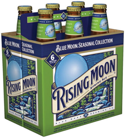 Blue Moon Rising Moon Spring Ale Six Pack Decal