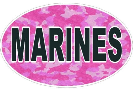 CAMO PINK OVAL MARINES DECAL