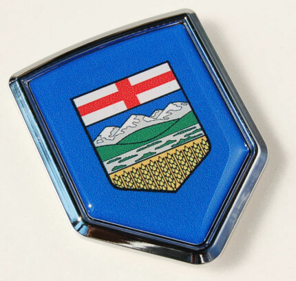 Canada Alberta Flag Crest Car Chrome Emblem Decal Sticker