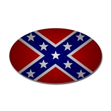 confederate flag oval decal
