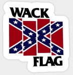 Confederate Flag Wack Flag Sticker