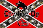 cowboy up camo rebel flag sticker
