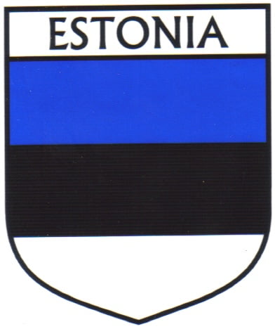Estonia Flag Crest Decal Sticker