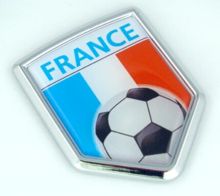 France Soccer 3D Adhesive Auto Emblem