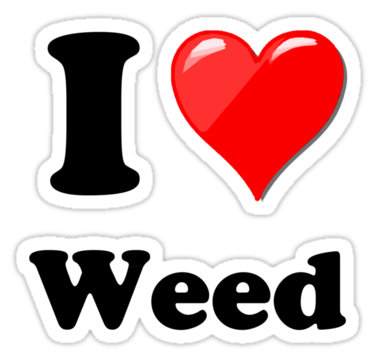 I love weed sticker 3