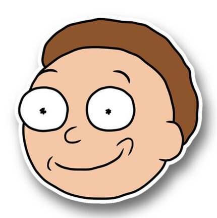 MORTY HEAD funny rick and morty sticker 5
