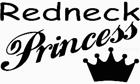 redneck princess die cut decal