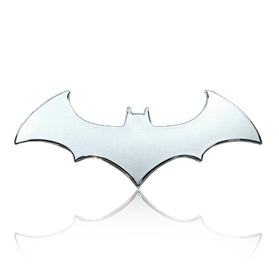 Bat Shape Chrome Auto Emblem