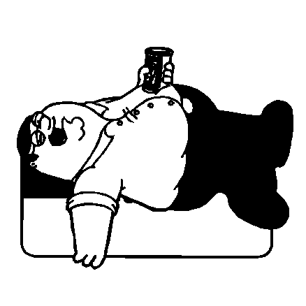 Peter on Couch decal