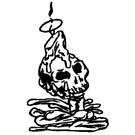 Candle Skull Decal