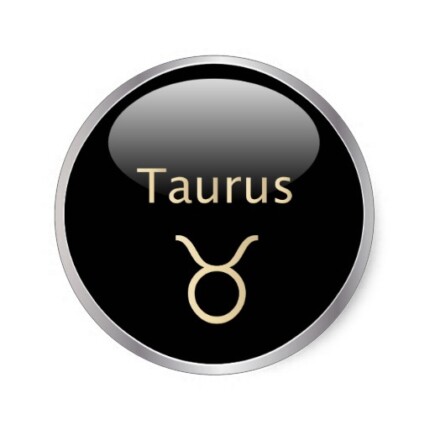 6 Small Round Zodiac Stickers Taurus