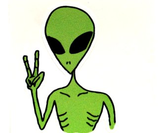 alien peace sticker 33