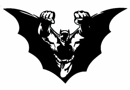 batman-flying-die cut decal-NEW