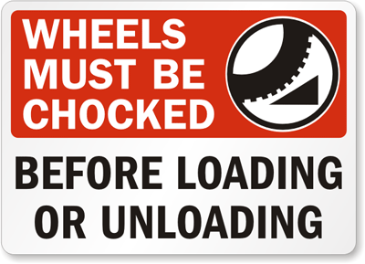 Chock Wheel Signs and Labels 02