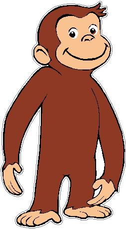 Curious George Decal Standing