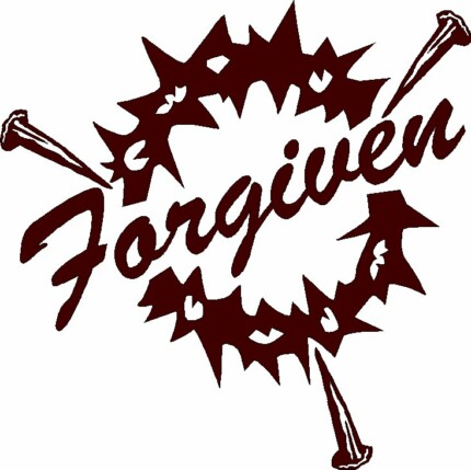Forgiven with Crown Die Cut Vinyl Decal Sticker