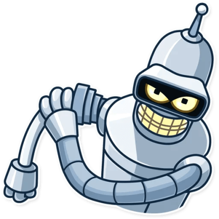 futurama tv show cartoon bender sticker 30 - Pro Sport Stickers