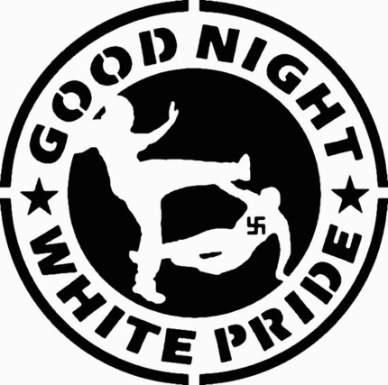 good night white pride B&W Sticker