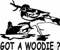Got a Woodie Diecut Duck Hunting Decal