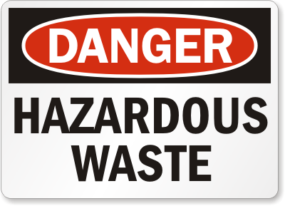 Hazardous Waste Danger Sign 3