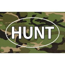 Hunt Oval Camo Sticker