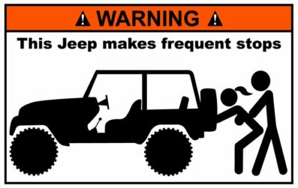 Jeep Funny Warning Sticker 4
