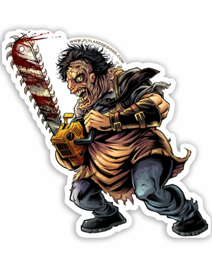 LEATHERFACE CHAINSAW STICKER 2