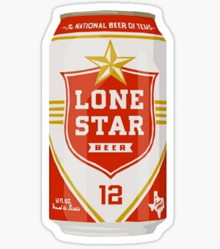LONE STAR BEER CAN SHAPED STICKER