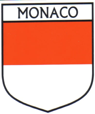Monaco Flag Crest Decal Sticker