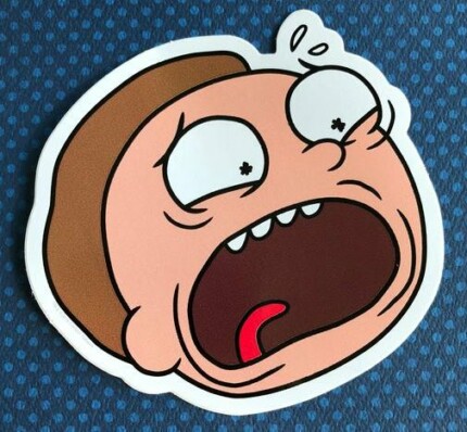 MORTY HEAD funny rick and morty sticker 4