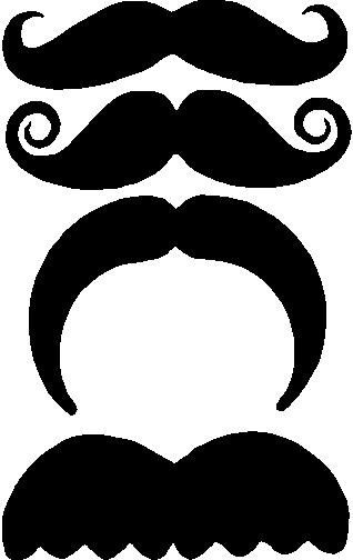 Mustache Sticker Set Combo 5