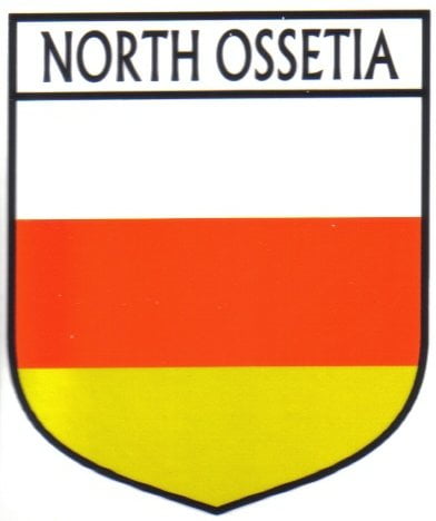North Ossetia Flag Crest Decal Sticker