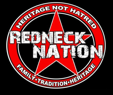 redneck nation star round sticker