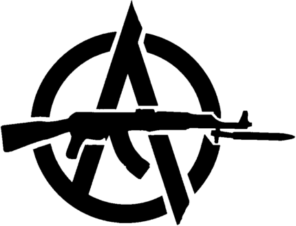 Revolutionary Anarchism gun sticker