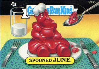 Spooned JUNE Funny Decal Name Sticker