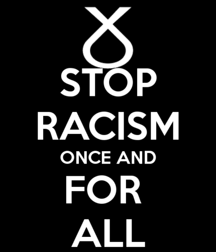stop racism once and for all die cut decal