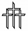 Three Christian Crosses Vinyl Religious Decal