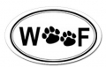 Woof Oval Sticker