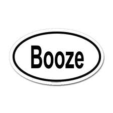 Booze Oval Decal