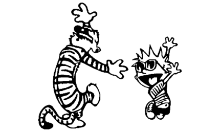 Calvin Hobbes Jump Decal