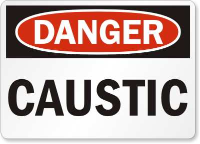 Caustic Danger Sign