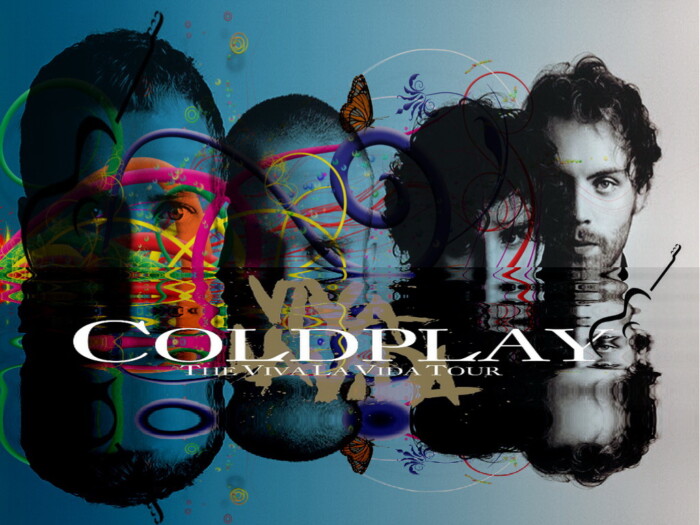 Coldplay 2 Color Band Sticker