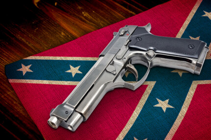 Confederate Flag and Gun