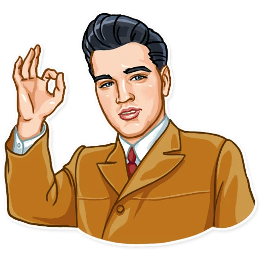 elvis presley the king music band sticker 6