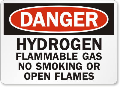 Gas No Open Flames Danger Sign