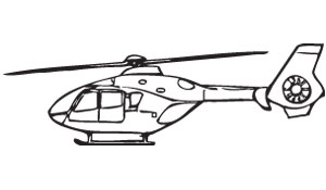 Helicopter Diecut Decal 4