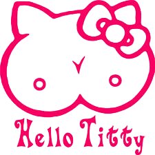 Hello K Titty Sticker