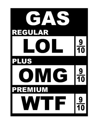 High Gas Prices Adhesive Vinyl Decal