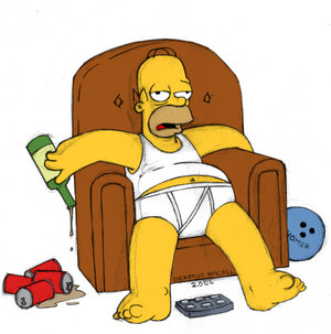 Homer Simpson Drunk in Undies